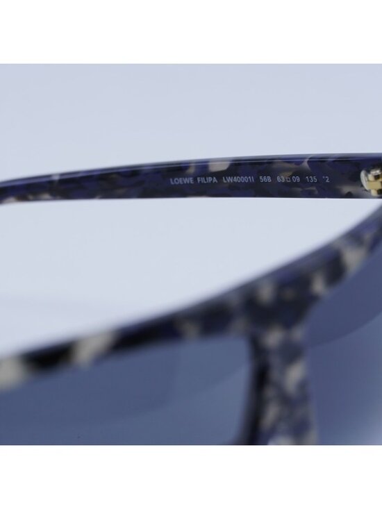 Loewe LW40001I 56B Filipa Sunglasses Blue Havana Square Frame, Smoke Lenses main image 5